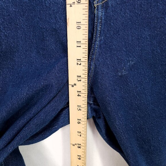 Lauren Ralph Lauren Cropped Jeans Women's Pants 20W Ombre Blue Wide Leg Raw Hem - Picture 7 of 16